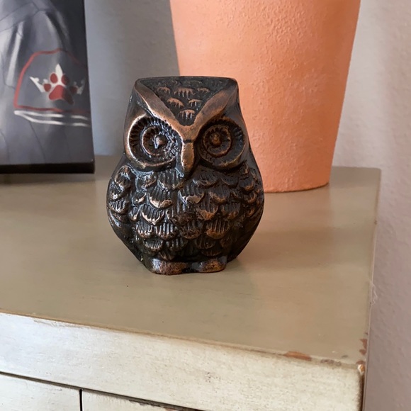 Brass Owl Figurine/ Paper Weight